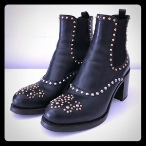 PRADA studded leather boots